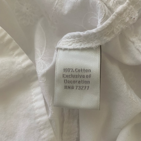 LC Lauren Conrad White Pleated Ruffled Blouse - Picture 5 of 5